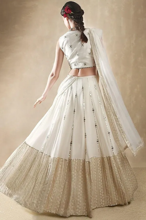 Off_White_Faux_Georgette_Semi-Stitched_Lehenga_Choli_With_Dupatta_Set_For_Women