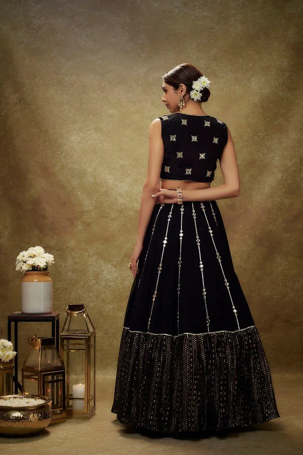 Black_Faux_Georgette_Semi-Stitched_Lehenga_Choli_With_Dupatta_Set_For_Women