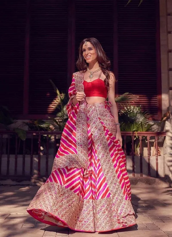 Multicolor_Faux_Georgette_Semi-Stitched_Lehenga_Choli_With_Dupatta_Set_For_Women