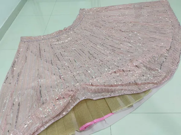 Light_Pink_Faux_Georgette_Bridal_Semi-Stitched_Lehenga_Choli_With_Dupatta_Set_For_Women