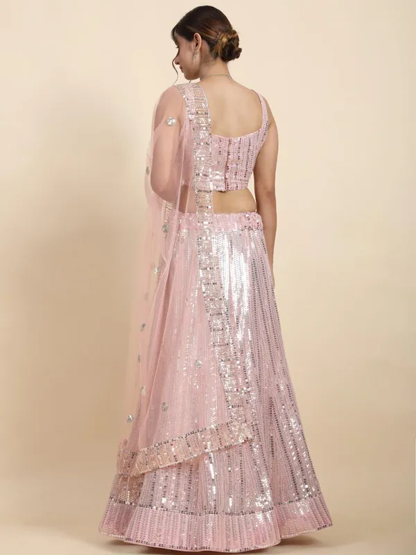 Light_Pink_Faux_Georgette_Bridal_Semi-Stitched_Lehenga_Choli_With_Dupatta_Set_For_Women