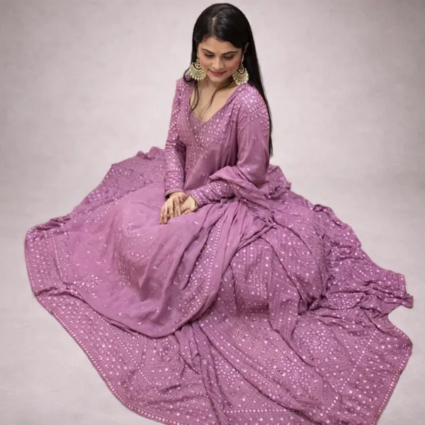 Light_Purple_Georgette_Designer_Anarkali_Gown_With_Dupatta_Set_For_Women