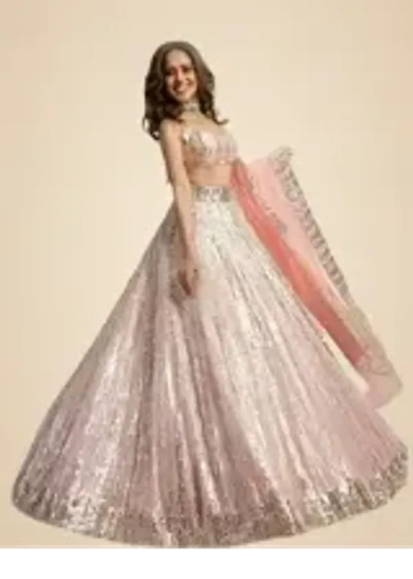 Light_Pink_Faux_Georgette_Bridal_Semi-Stitched_Lehenga_Choli_With_Dupatta_Set_For_Women