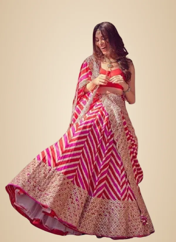 Multicolor_Faux_Georgette_Semi-Stitched_Lehenga_Choli_With_Dupatta_Set_For_Women