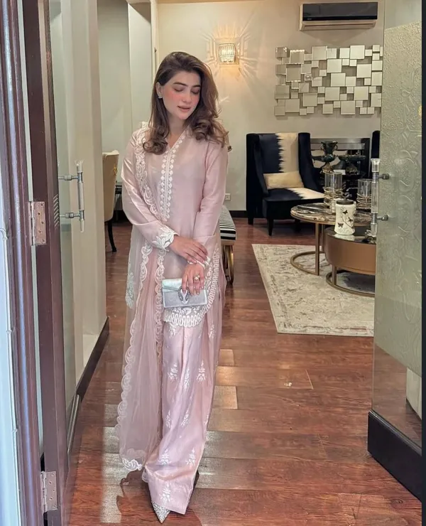 Light_pink_color_silk_kurti,_Sharara_Suit_with_dupatta_Set
