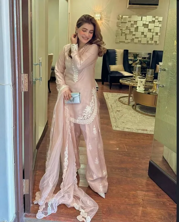 Light_pink_color_silk_kurti,_Sharara_Suit_with_dupatta_Set