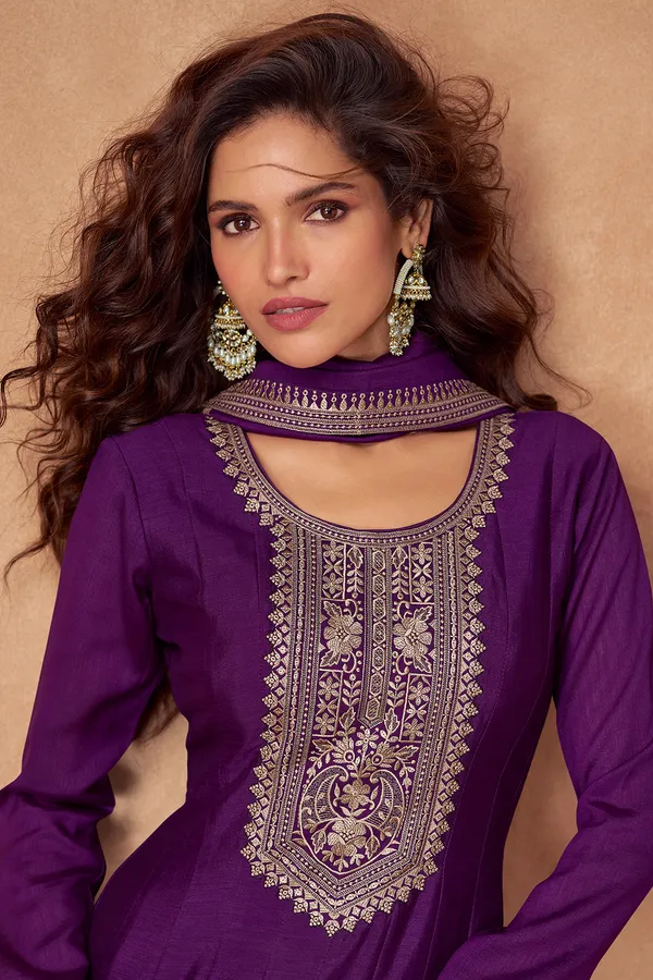 Purple_color_Anarkali_Gown_With_Dupatta_Set_For_Women