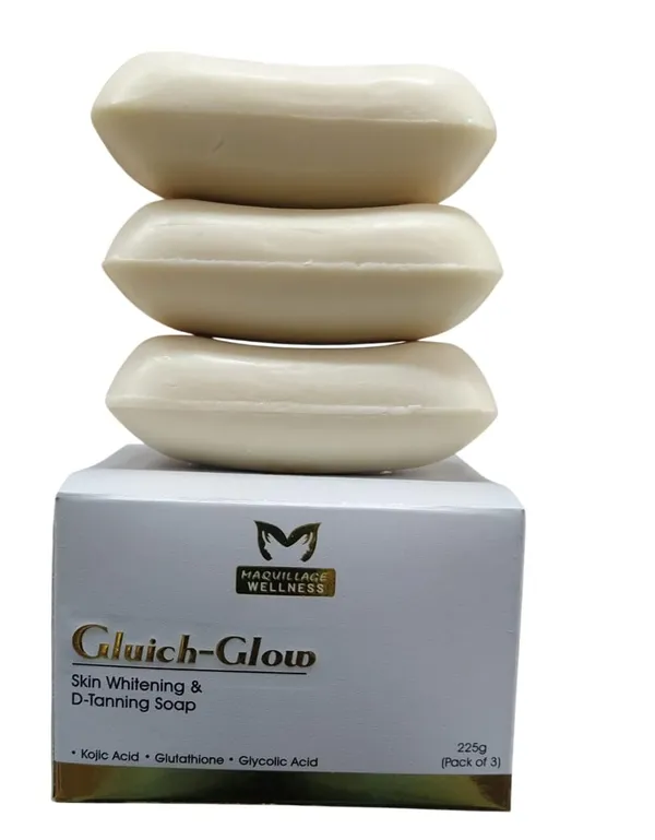 Gluich_Glow_Skin_Whitening_D_Tanning_Soap_With_Kojic_Acid_Glutathione_Glycolic_Acid_Pack_Of_3