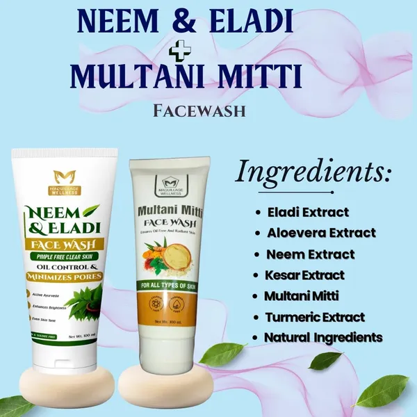 Multani_Mitti_Neem_And_Eladi_Ayurvedic_Face_Wash_Oil_Control_Acne_Care_Pack_Of_4