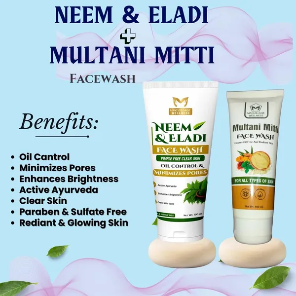 Multani_Mitti_Neem_And_Eladi_Ayurvedic_Face_Wash_Oil_Control_Acne_Care_Pack_Of_4