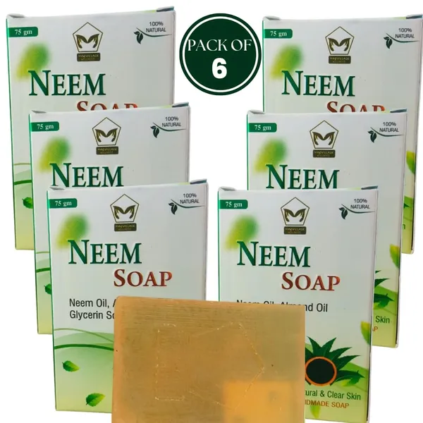 Neem_Soap_With_Neem_Oil_Almond_Oil_Glycerin_For_Clear_Glowing_Skin_Pack_Of_6_450_Gm_Each