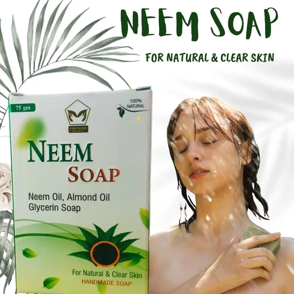 Neem_Soap_With_Neem_Oil_Almond_Oil_Glycerin_For_Clear_Glowing_Skin_Pack_Of_6_450_Gm_Each