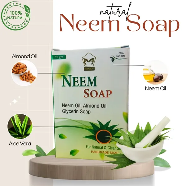 Neem_Soap_With_Neem_Oil_Almond_Oil_Glycerin_For_Clear_Glowing_Skin_Pack_Of_6_450_Gm_Each