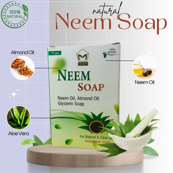 Neem_Soap_With_Neem_Oil_Almond_Oil_Glycerin_For_Clear_Glowing_Skin_Pack_Of_4_150_Each