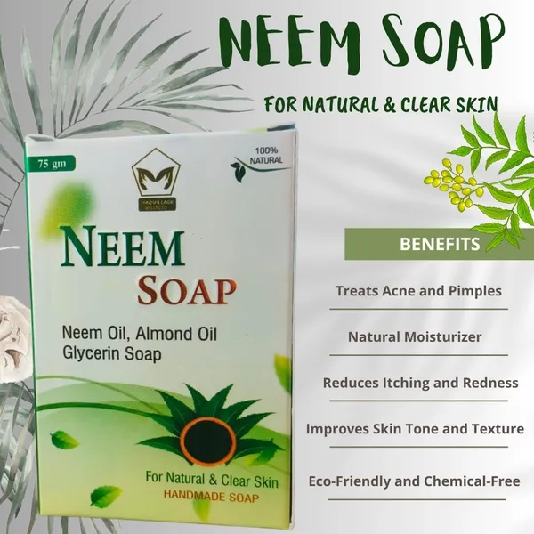 Neem_Soap_With_Neem_Oil_Almond_Oil_Glycerin_For_Clear_Glowing_Skin_Pack_Of_4_150_Each