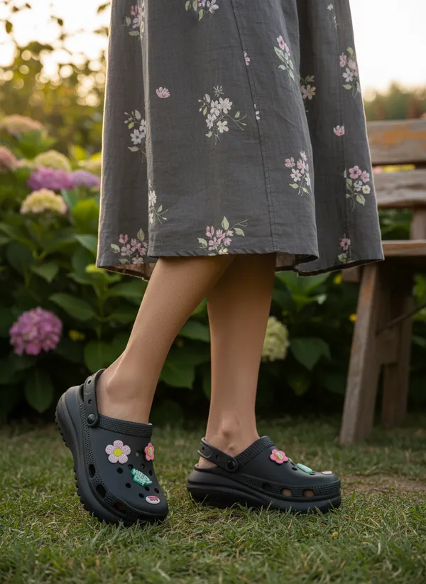 Black_Ethylene_Vinyl_Acetate_Clogs_For_Women