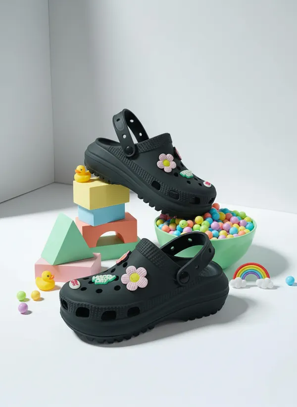 Black_Ethylene_Vinyl_Acetate_Clogs_For_Women