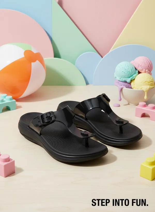 Black_Vinyl_Slides_For_Women