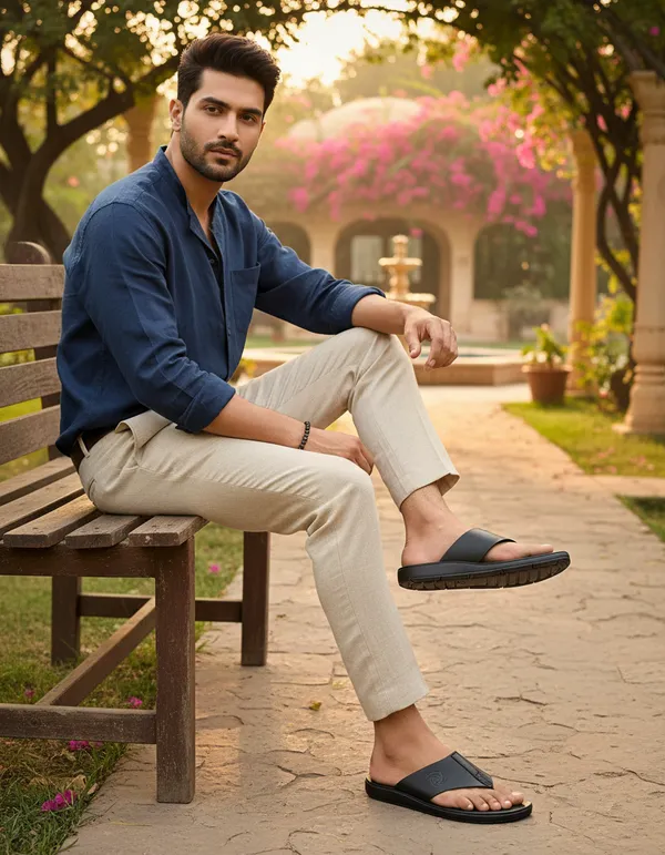 Black_Leather_Chappal_For_Men