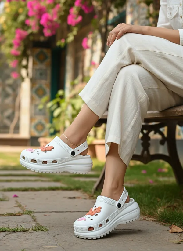 White_Ethylene_Vinyl_Acetate_Clogs_For_Women