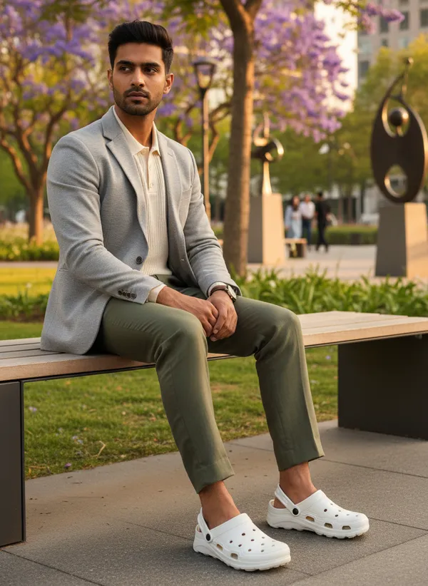 White_Ethylene_Vinyl_Acetate_Clogs_For_Men