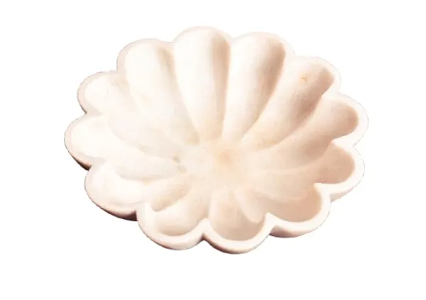White_Marble_Leher_Urli_Handcrafted_Decorative_Centerpiece_For_Home,_Weddings,_And_Festive_Occasions_Traditional_Decor_I_Traditional_Decor_I_8_Inch_Uruli