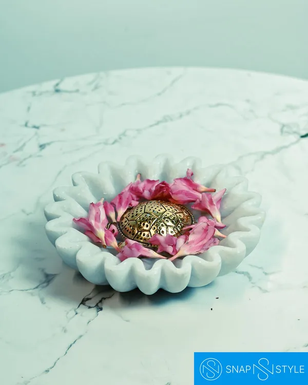 White_Handcrafted_Marble_Decorative_Bowl_Elegant_Ripple_Design_For_Home_Decor,_Potpourri,_Or_Centerpiece_I_6_Inch