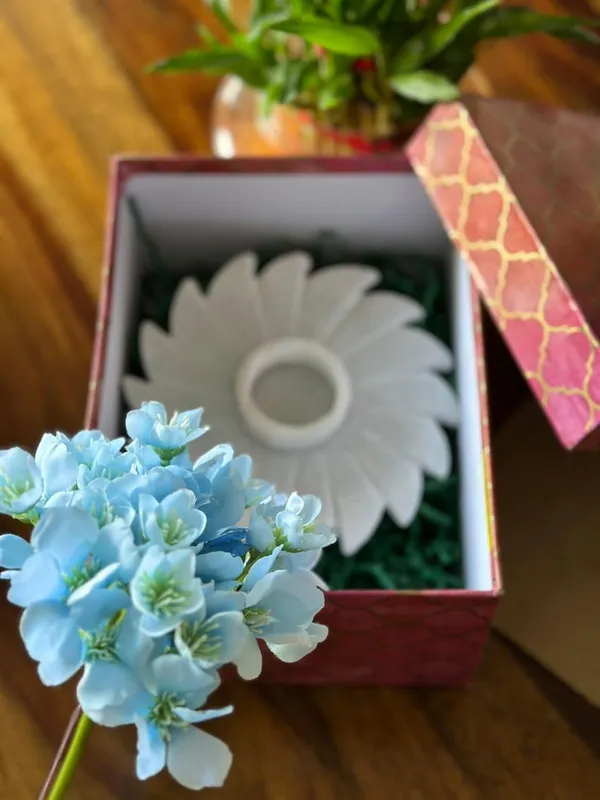 White_Marble_Flower_Tealight_Holder_Decorative_Stone_Candle_Holder_Home_Decor,_Festive,_Or_Spiritual_Usei_Decorative_Accent_For_Spiritual_And_Modern_Decor_I_Festival,Corporate_Gift