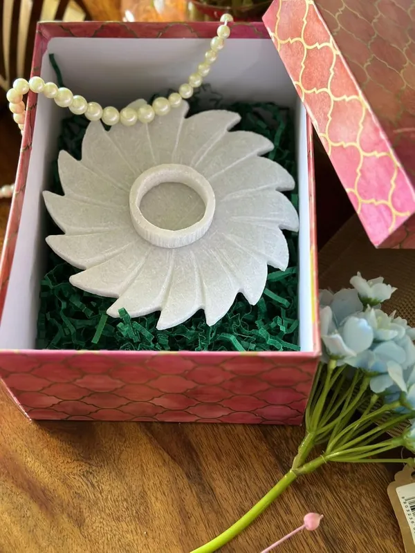 White_Marble_Flower_Tealight_Holder_Decorative_Stone_Candle_Holder_Home_Decor,_Festive,_Or_Spiritual_Usei_Decorative_Accent_For_Spiritual_And_Modern_Decor_I_Festival,Corporate_Gift