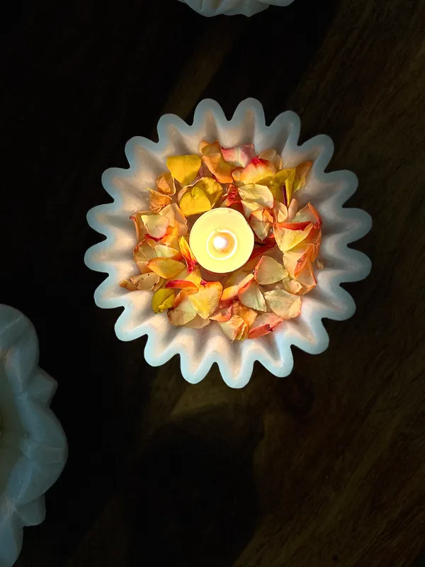 White_Handcrafted_Marble_Decorative_Bowl_Elegant_Ripple_Design_For_Home_Decor,_Potpourri,_Or_Centerpiece_I_6_Inch