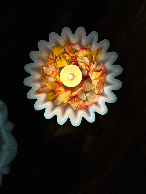 White_Handcrafted_Marble_Decorative_Bowl_Elegant_Ripple_Design_For_Home_Decor,_Potpourri,_Or_Centerpiece_I_6_Inch