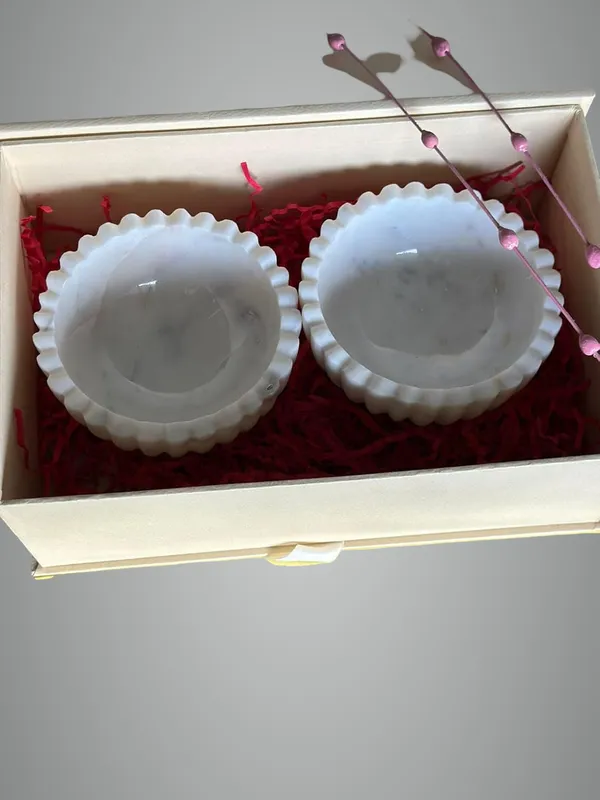 White_Handcrafted_Marble_Banswara_Bowl_Decorative_Carved_Stone_For_Serving,_Home_Decor,_Or_Vanity_Use_Natural_Stone_Dish_(5-Inch_Diameter)_One_Piece.