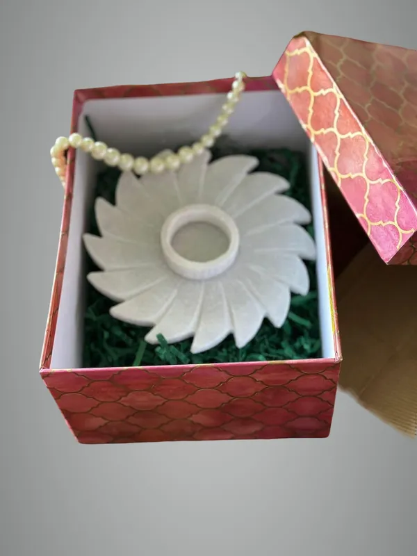 White_Marble_Flower_Tealight_Holder_Decorative_Stone_Candle_Holder_Home_Decor,_Festive,_Or_Spiritual_Usei_Decorative_Accent_For_Spiritual_And_Modern_Decor_I_Festival,Corporate_Gift