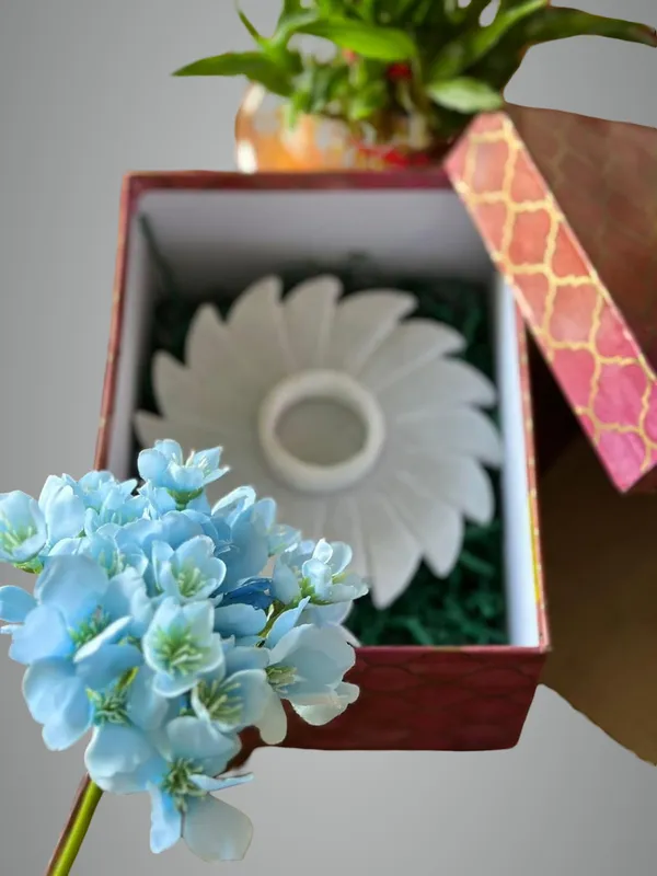 White_Marble_Flower_Tealight_Holder_Decorative_Stone_Candle_Holder_Home_Decor,_Festive,_Or_Spiritual_Usei_Decorative_Accent_For_Spiritual_And_Modern_Decor_I_Festival,Corporate_Gift