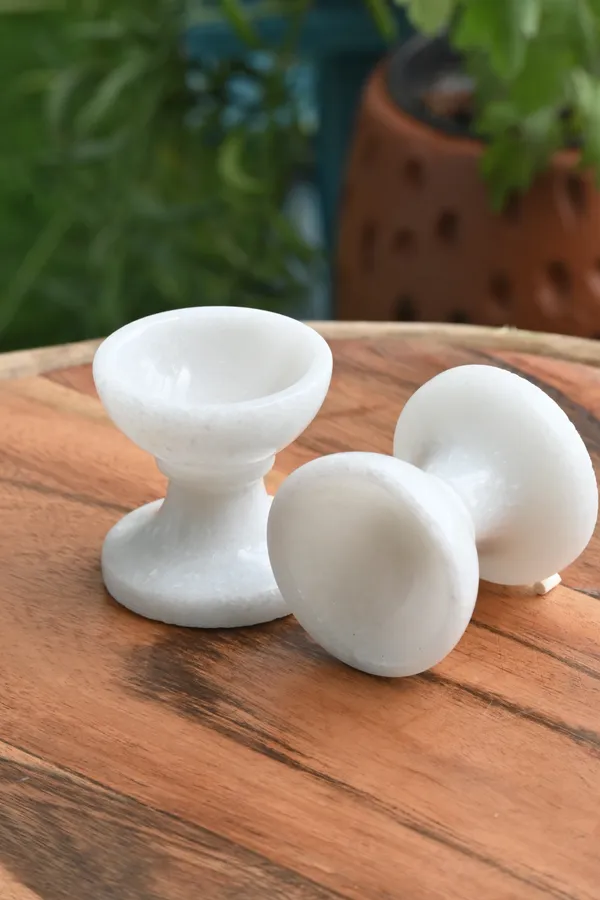 White_Handcrafted_Marble_Tea_Light_Candle_Holder_For_Home_Decor_And_Candle_Light_Dinner_Idecorative_Home_Accent_For_Spiritual_And_Decor_I_Festive_And_Corporate_Gift_(2_Diya),_2_Inch