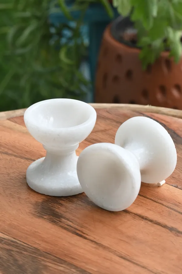 White_Handcrafted_Marble_Tea_Light_Candle_Holder_For_Home_Decor_And_Candle_Light_Dinner_Idecorative_Home_Accent_For_Spiritual_And_Decor_I_Festive_And_Corporate_Gift_(2_Diya),_2_Inch