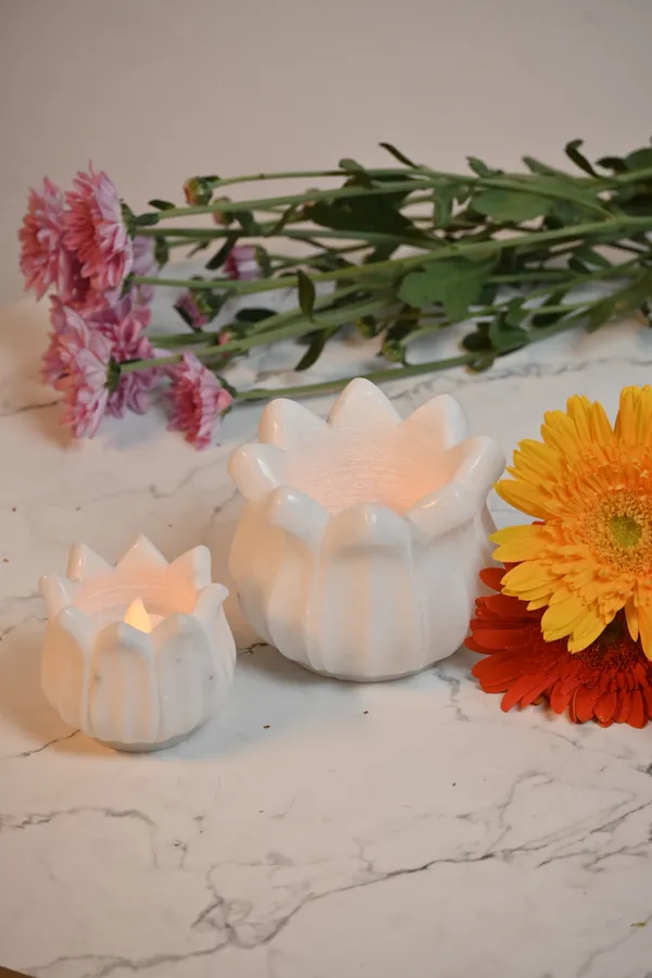 White_Marble_Handmade_Marble_Lotus_Design_3_Inch_Flower_Candle_Holder_Festival_Center_Table_Decoration