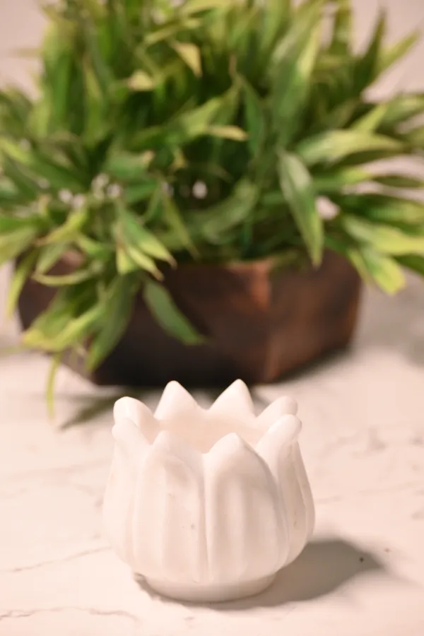 White_Marble_Handmade_Marble_Lotus_Design_3_Inch_Flower_Candle_Holder_Festival_Center_Table_Decoration