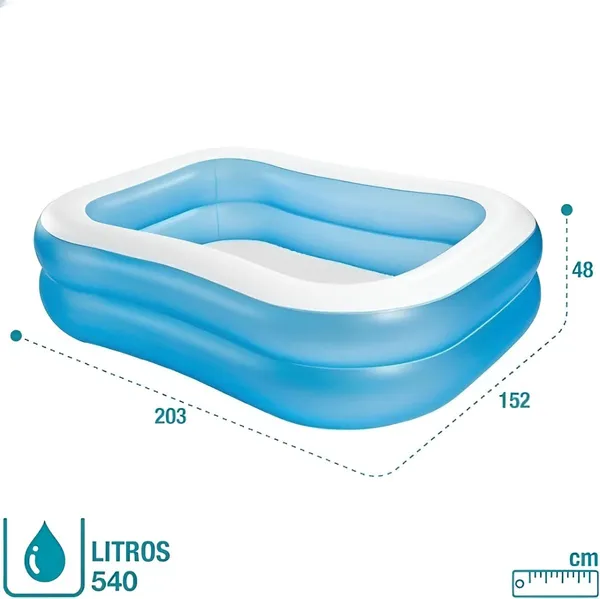 Blue_White_Swim_Center_Inflatable_Rectangular_Swimming_Pool_540L_Capacity,_203_X_152_X_48_Cm_Family_Pool_For_Kids_&_Adults_Sturdy,_Easy_To_Set_Up_Blue