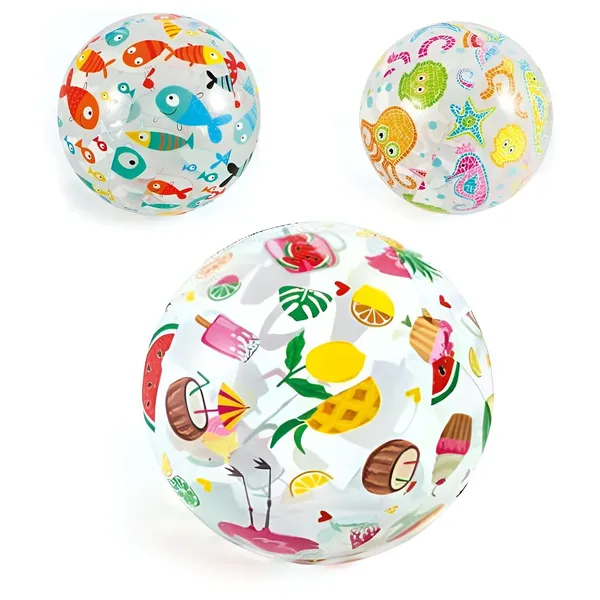 Multicolor_35Cm_Inflatable_Beach_Ball_For_Kids_&_Adultsclear,_Colorful_&_Fun_Designs_|_Perfect_For_Pool_Parties,_Beach,_Summer_Toys_(Pack_Of_One)