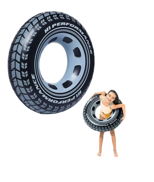 Multicolor_36-Inch_Inflatable_Gaint_Tire_Tube_Swim_Ring_Heavy-Duty,_Realistic_Tire_Design_Pool_Float_For_Kids_&_Adults_Perfect_For_Swimming,_Lounging,_And_Summer_Fun