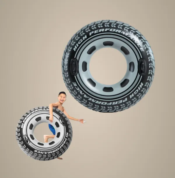 Multicolor_45-Inch_Inflatable_Monster_Tire_Tube_Swim_Ring_Premium_Pool_Float_With_Sturdy_Handles_Fun