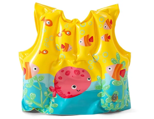 Yellow_Kids_Inflatable_Swim_Vest_Kids_Tropical_Fish_&_Ocean_Animal_Design_Adjustable_Safety_Buckles,_Pool_Float_Jacket_For_Toddlers_&_Children_(Ages_3-6)"