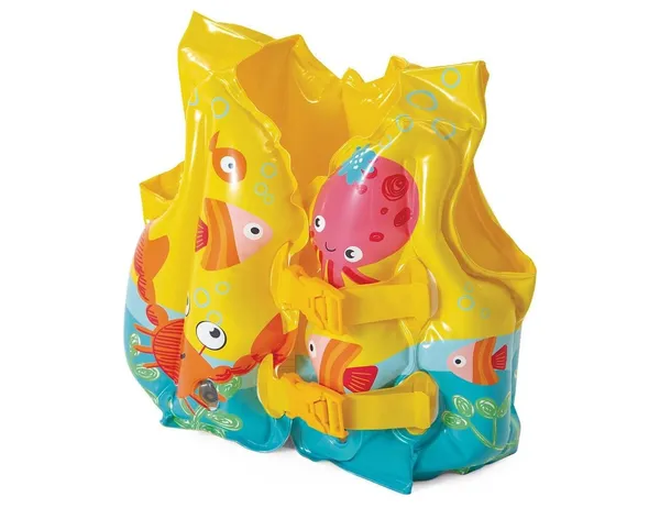 Yellow_Kids_Inflatable_Swim_Vest_Kids_Tropical_Fish_&_Ocean_Animal_Design_Adjustable_Safety_Buckles,_Pool_Float_Jacket_For_Toddlers_&_Children_(Ages_3-6)"