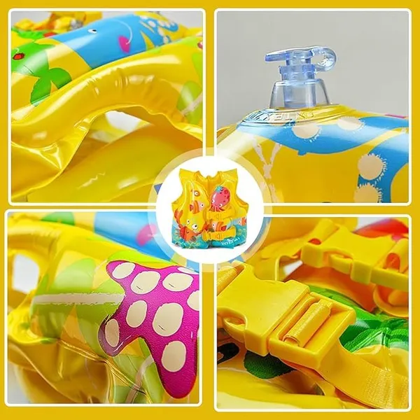 Yellow_Kids_Inflatable_Swim_Vest_Kids_Tropical_Fish_&_Ocean_Animal_Design_Adjustable_Safety_Buckles,_Pool_Float_Jacket_For_Toddlers_&_Children_(Ages_3-6)"