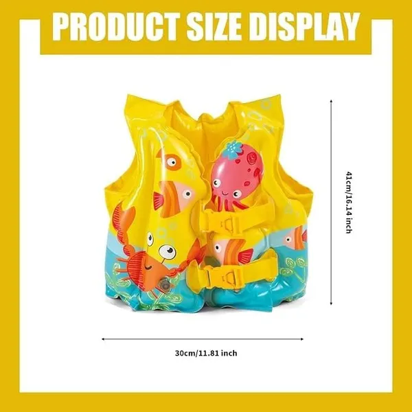 Yellow_Kids_Inflatable_Swim_Vest_Kids_Tropical_Fish_&_Ocean_Animal_Design_Adjustable_Safety_Buckles,_Pool_Float_Jacket_For_Toddlers_&_Children_(Ages_3-6)"