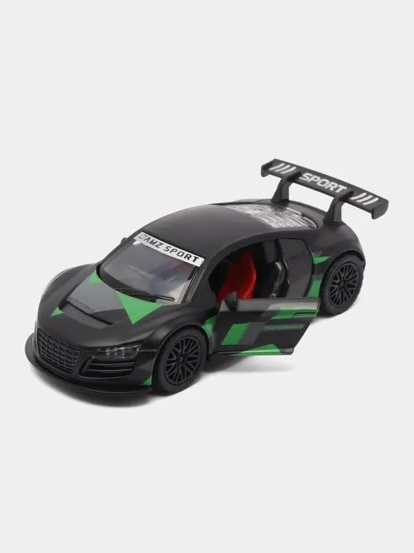 Black_Green_1:36_R8_Sports_Car_Diecast_Model_Realistic_Pull-Back_Racing_Toy_With_Openable_Doors_Premium_Metal_Collectible_For_Kids_&_Enthusiasts_Black_Green