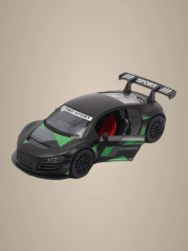 Black_Green_1:36_R8_Sports_Car_Diecast_Model_Realistic_Pull-Back_Racing_Toy_With_Openable_Doors_Premium_Metal_Collectible_For_Kids_&_Enthusiasts_Black_Green