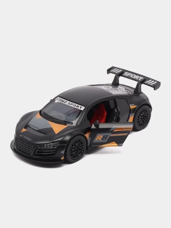 Black_Orange_1:36_R8_Sports_Car_Diecast_Model_Realistic_Pull-Back_Racing_Toy_With_Openable_Doors_Premium_Metal_Collectible_For_Kids_&_Enthusiasts_Black_Orange