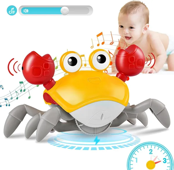 Yellow_Smart_Musical_Crawling_Crab_Toy_Interactive_Dancing_Crab_With_Lights,_Music_&_Obstacle_Avoidance_For_Babies_&_Toddlers_Yellow